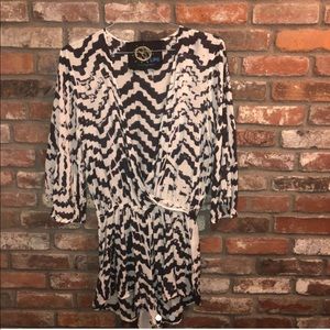 Blue life long sleeve romper